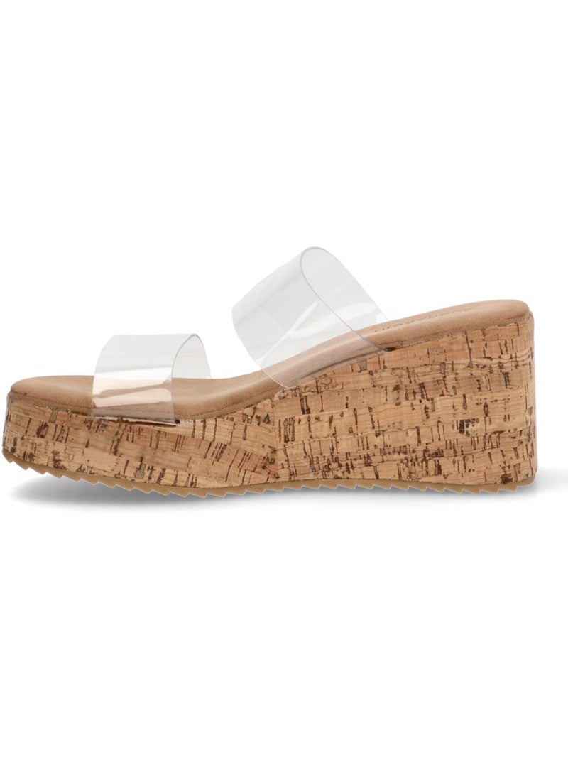 Sandalia Diario Mujer Cuña Media - Luna Collection Beige - Kiabi