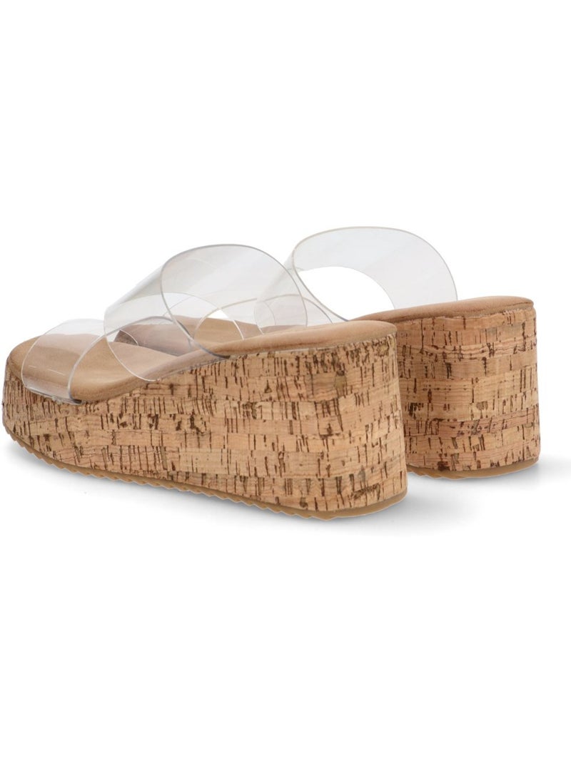 Sandalia Diario Mujer Cuña Media - Luna Collection Beige - Kiabi