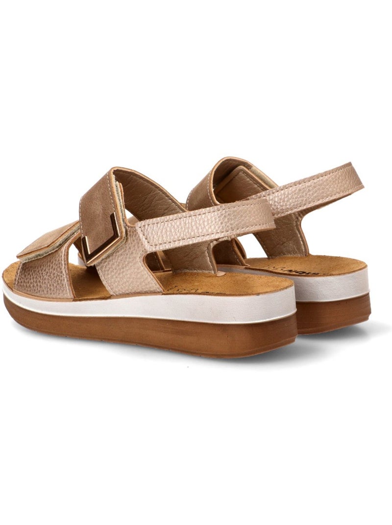 Sandalia Diario Mujer Cuña Media - Luna Collection Taupe - Kiabi