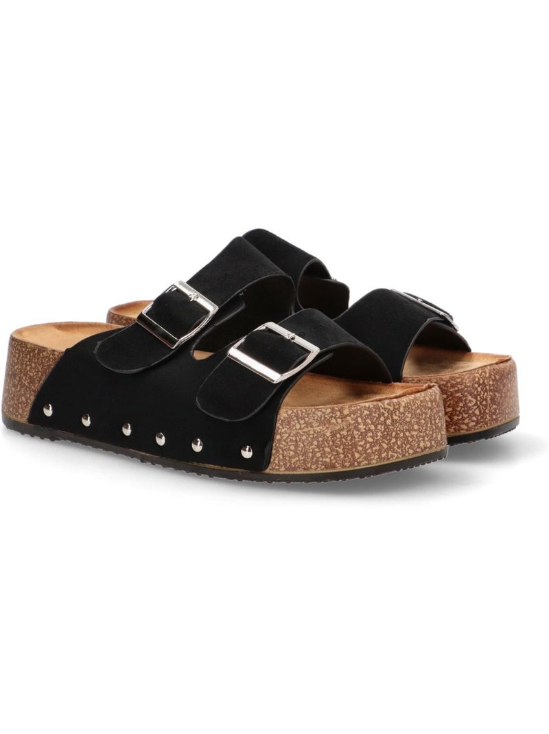 Sandalia Diario Mujer Suela Doble - Luna Collection Negro - Kiabi