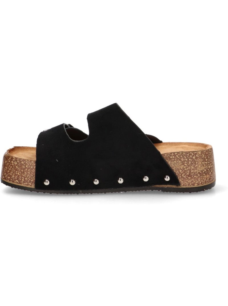 Sandalia Diario Mujer Suela Doble - Luna Collection Negro - Kiabi