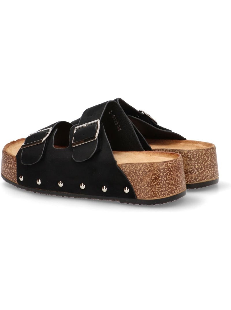 Sandalia Diario Mujer Suela Doble - Luna Collection Negro - Kiabi