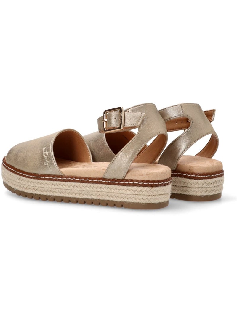 Sandalia Diario Mujer Suela Doble - Mustang Beige/Blanco perlado/Platino - Kiabi