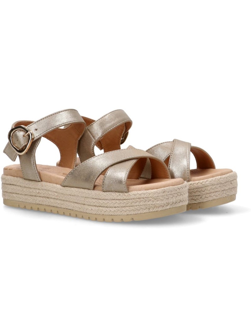 Sandalia Diario Mujer Suela Doble - Mustang Beige/Blanco perlado/Platino - Kiabi