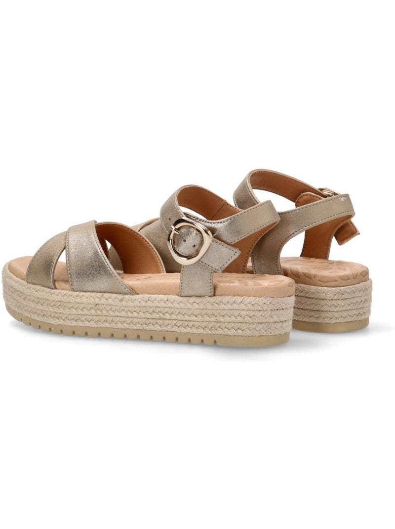 Sandalia Diario Mujer Suela Doble - Mustang Beige/Blanco perlado/Platino - Kiabi