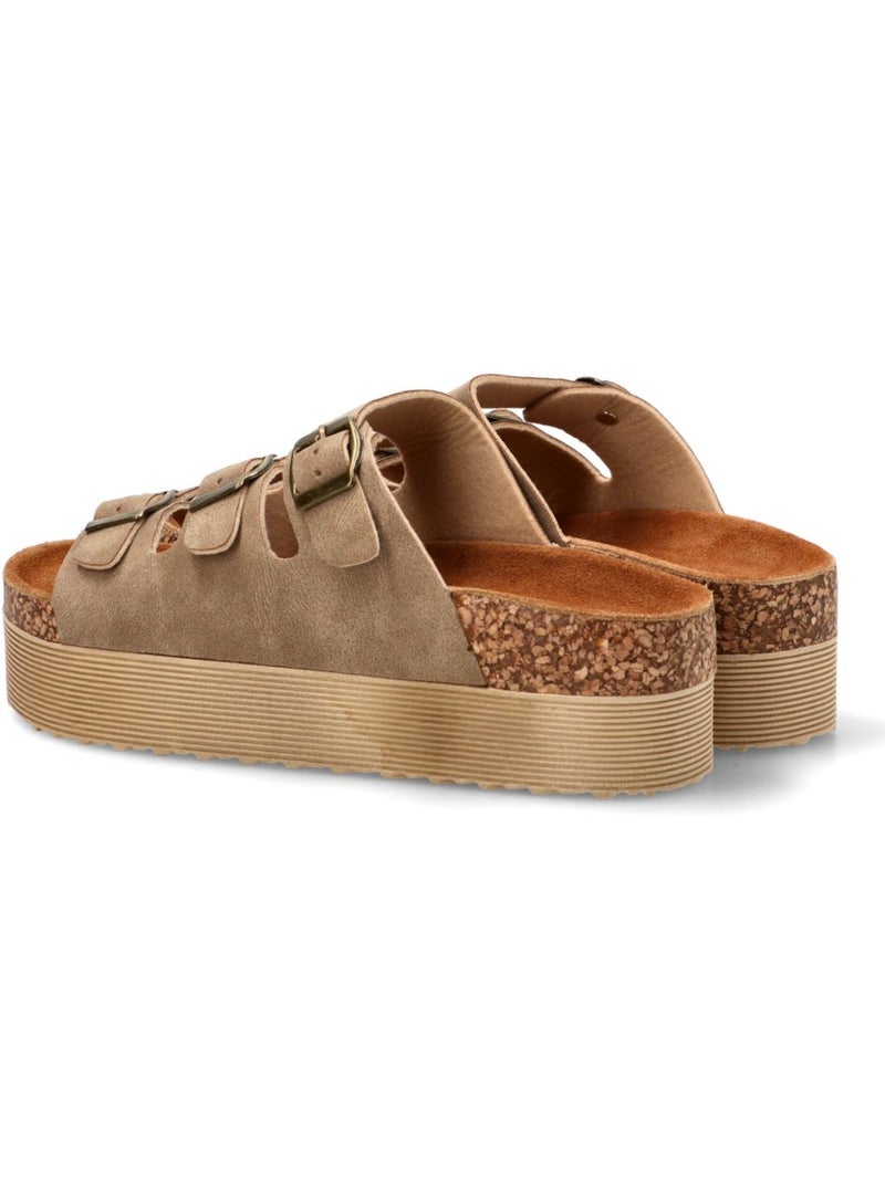 Sandalia Diario Mujer Suela Doble - Stay Taupe - Kiabi