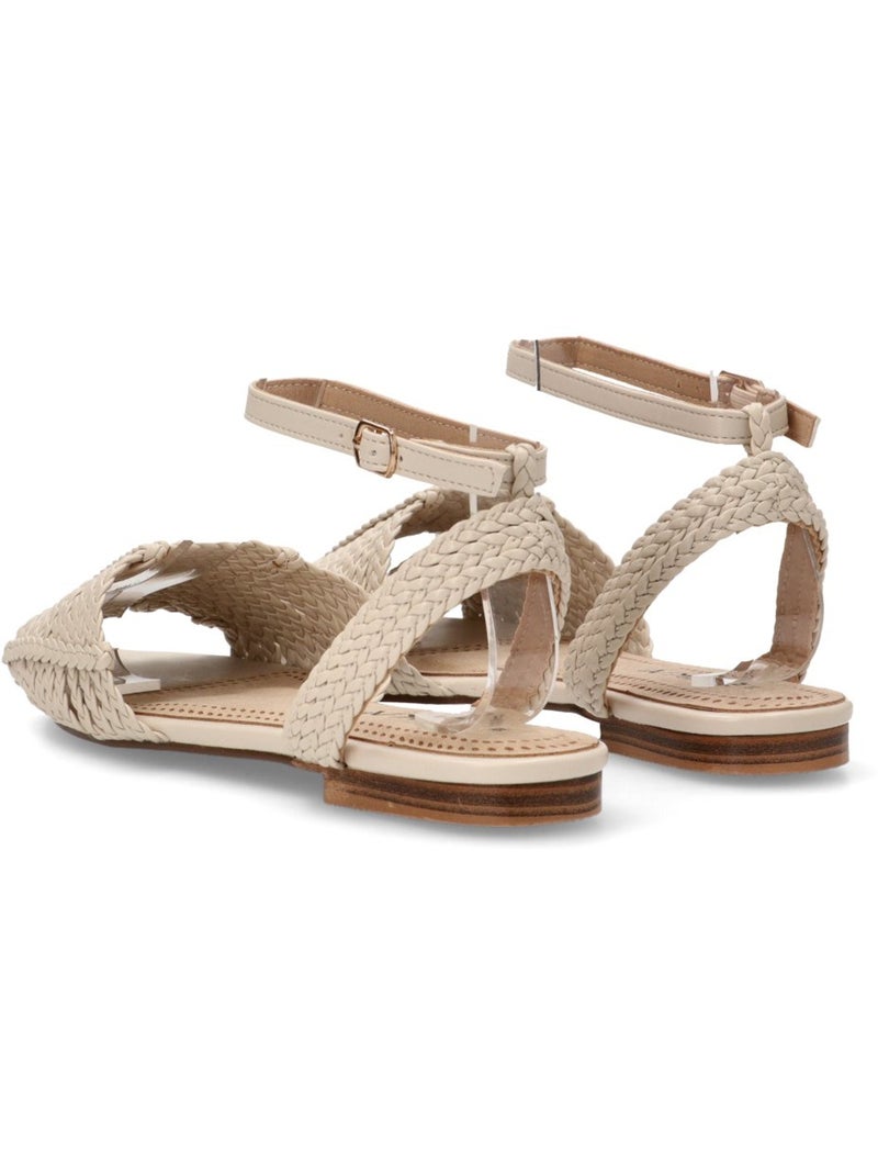 Sandalia Diario Mujer Suela Plana - Etika Beige - Kiabi