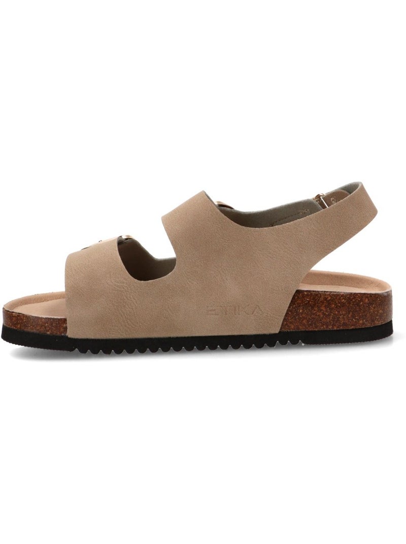 Sandalia Diario Mujer Suela Plana - Etika Beige - Kiabi