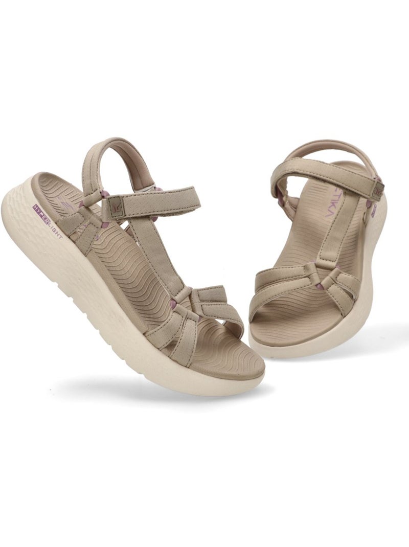 Sandalia Diario Mujer Suela Plana - Etika Beige - Kiabi