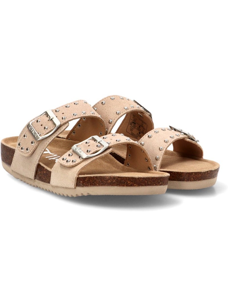 Sandalia Diario Mujer Suela Plana - Etika Beige - Kiabi
