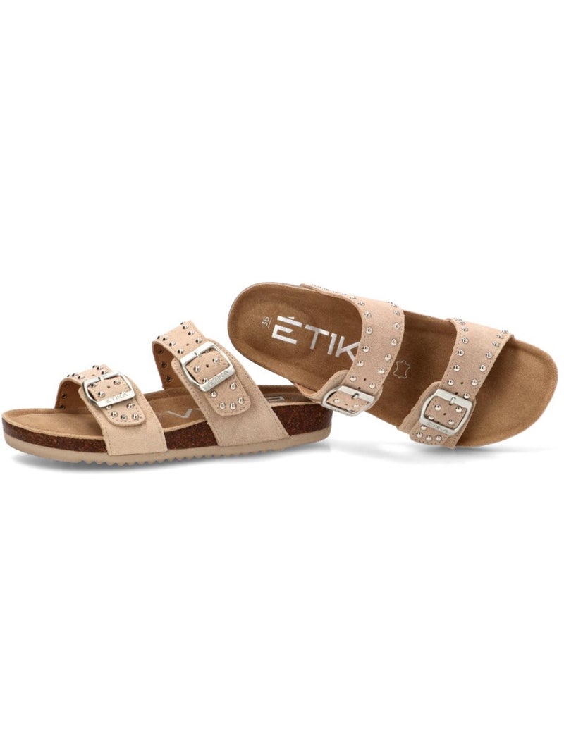Sandalia Diario Mujer Suela Plana - Etika Beige - Kiabi