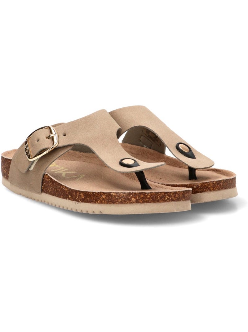 Sandalia Diario Mujer Suela Plana - Etika Beige - Kiabi