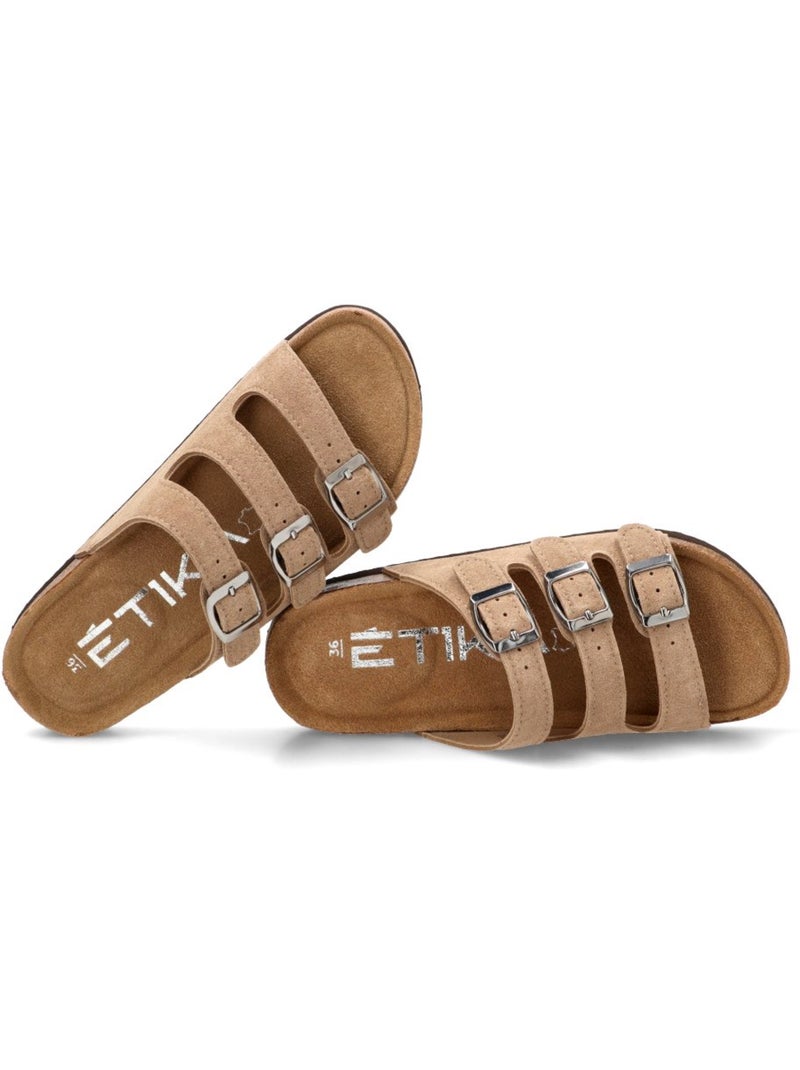 Sandalia Diario Mujer Suela Plana - Etika Beige - Kiabi