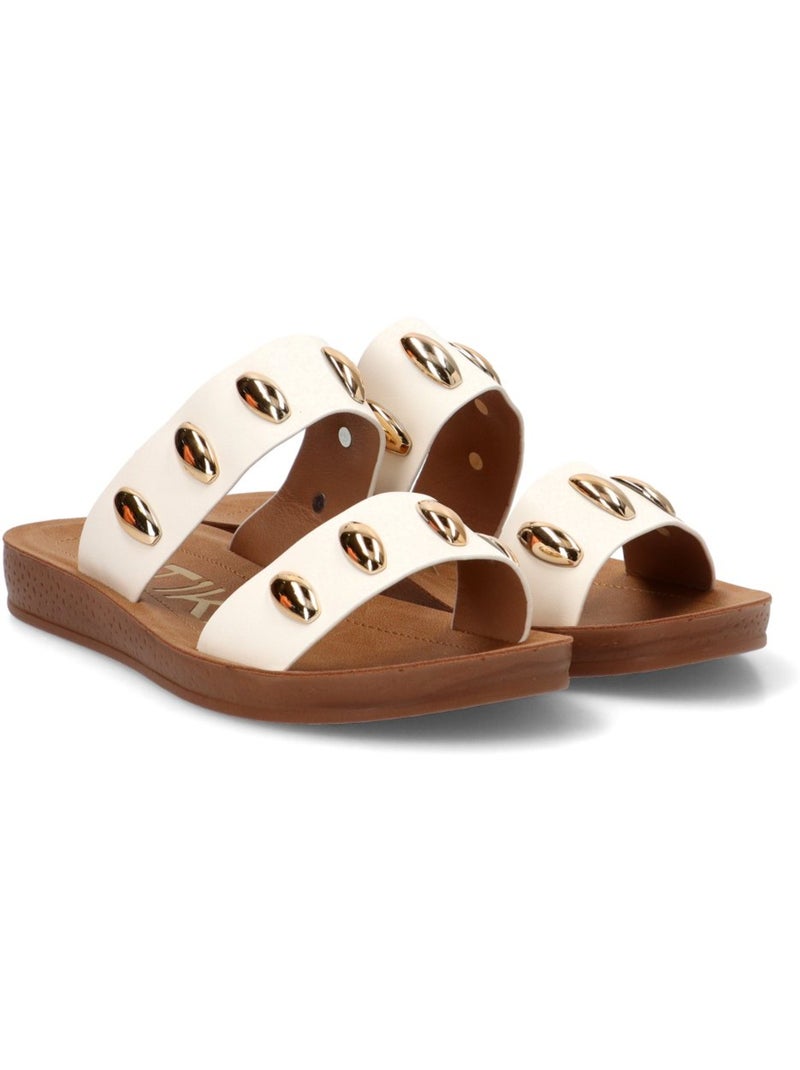 Sandalia Diario Mujer Suela Plana - Etika Blanco - Kiabi
