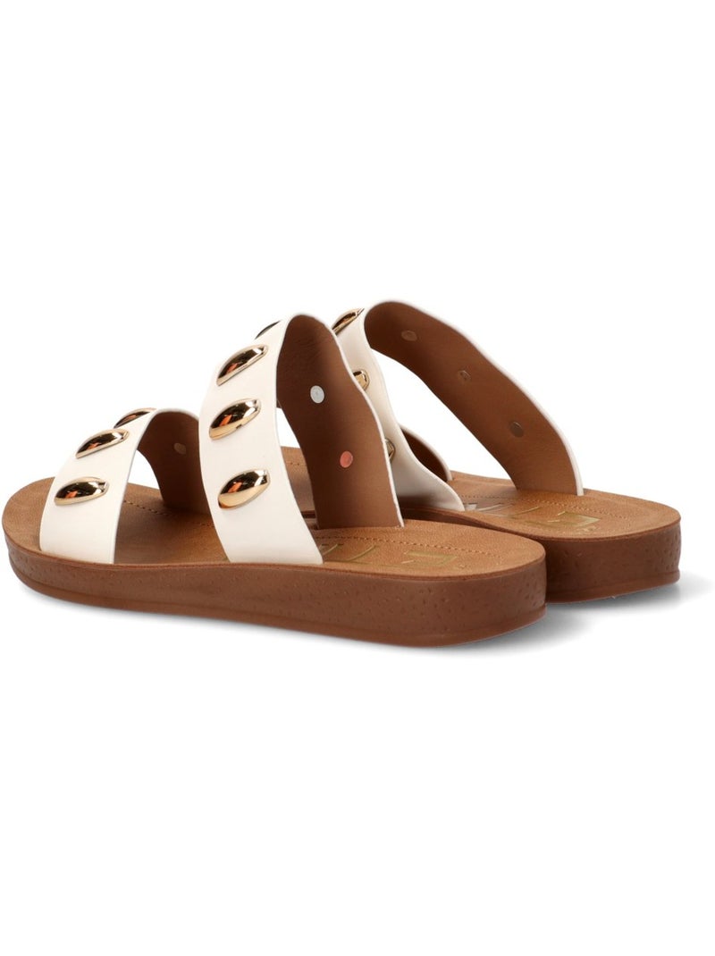 Sandalia Diario Mujer Suela Plana - Etika Blanco - Kiabi