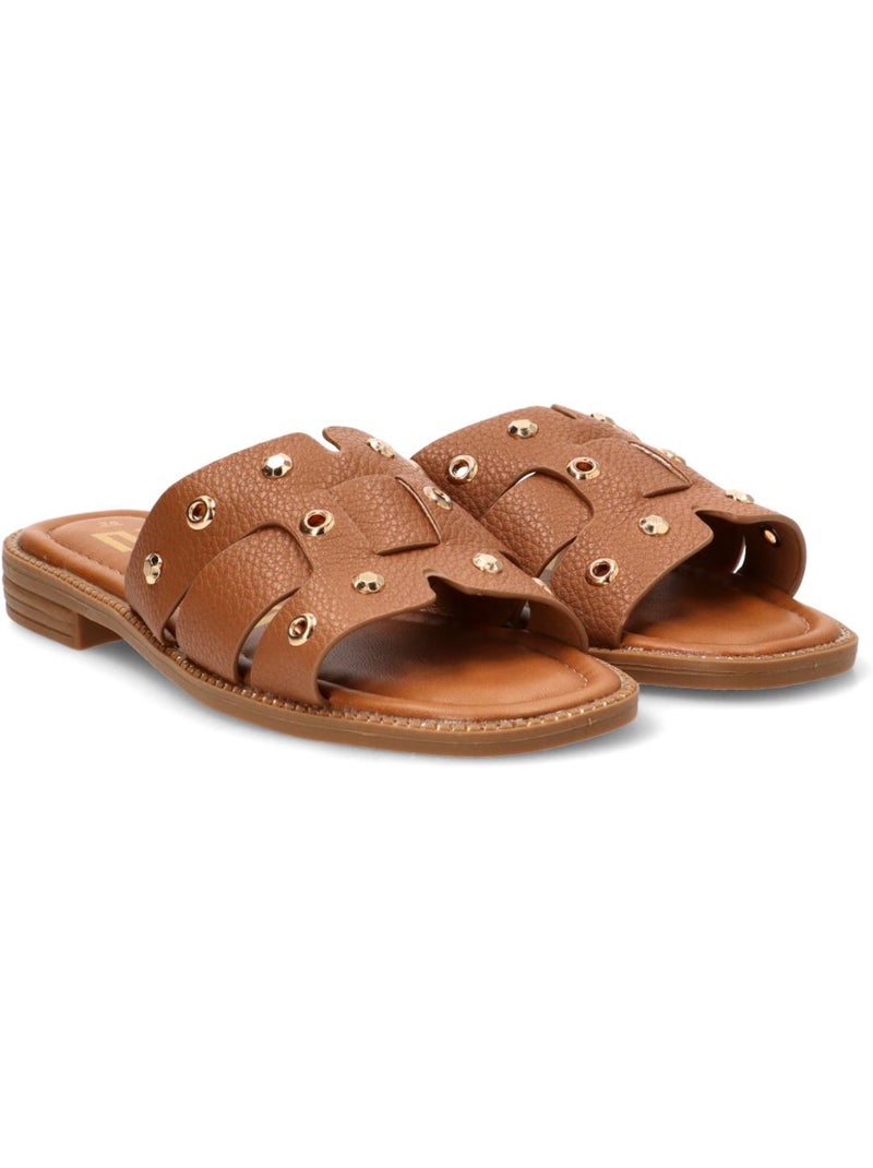 Sandalia Diario Mujer Suela Plana - Etika Camel - Kiabi