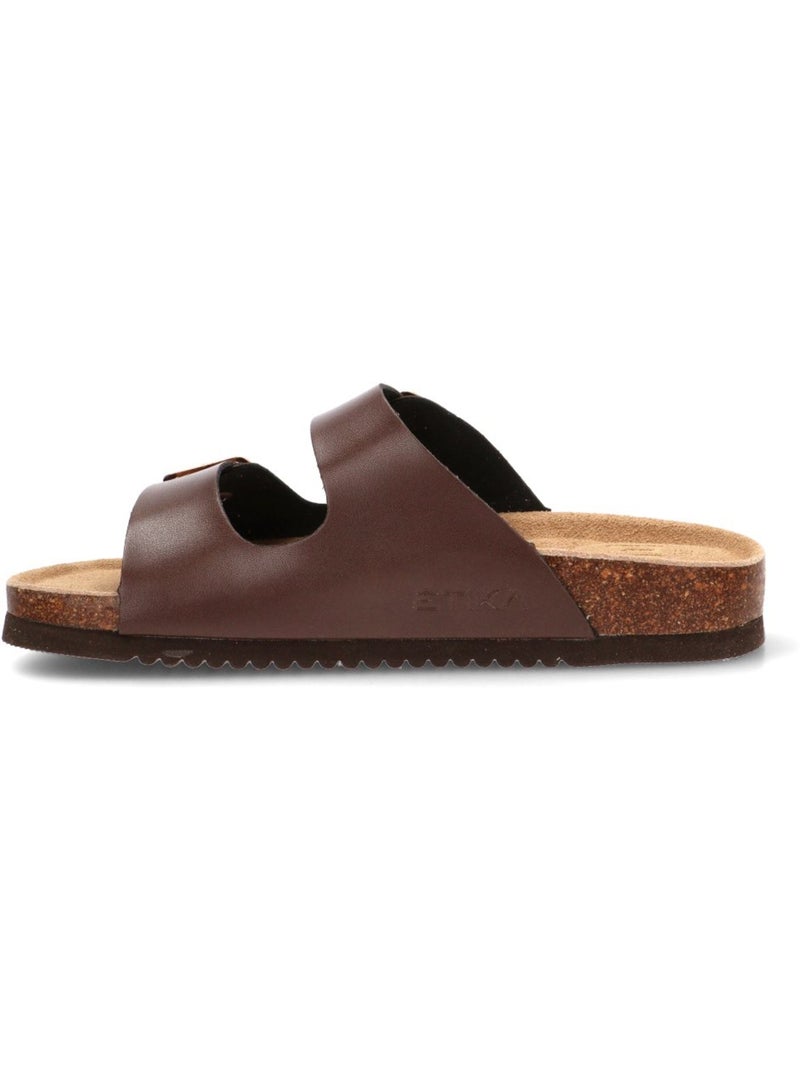 Sandalia Diario Mujer Suela Plana - Etika Marrón chocolate - Kiabi