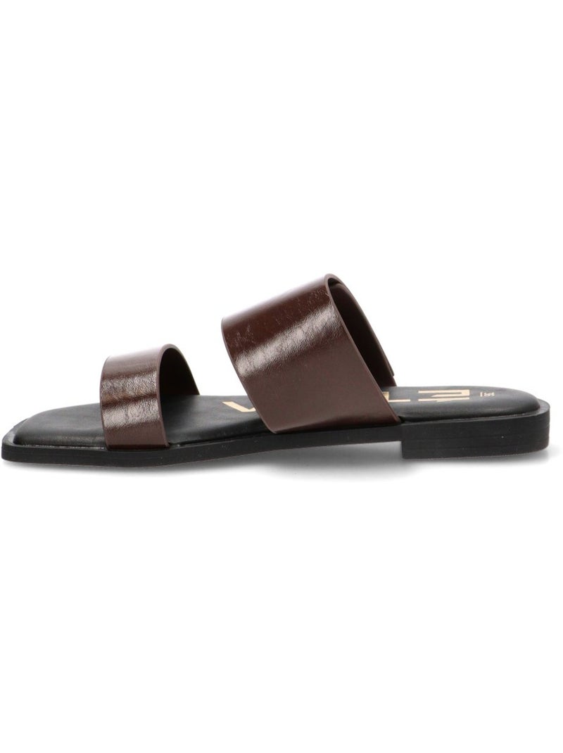 Sandalia Diario Mujer Suela Plana - Etika Marrón chocolate - Kiabi