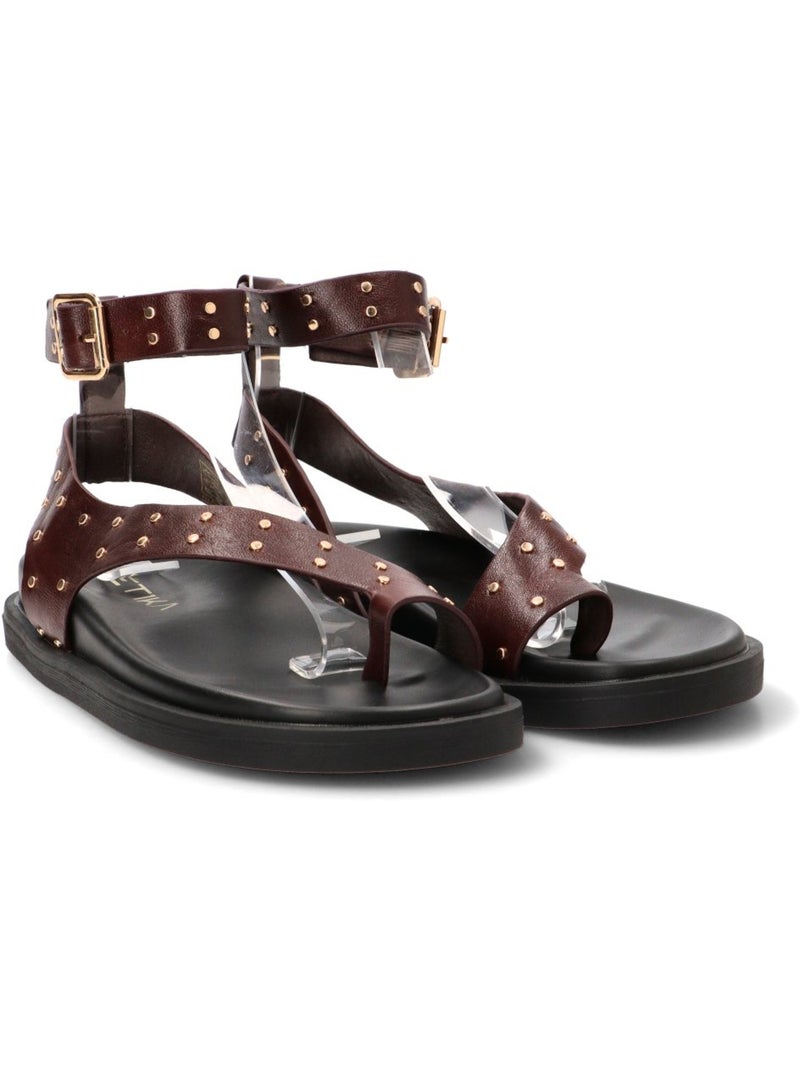 Sandalia Diario Mujer Suela Plana - Etika Marrón chocolate - Kiabi