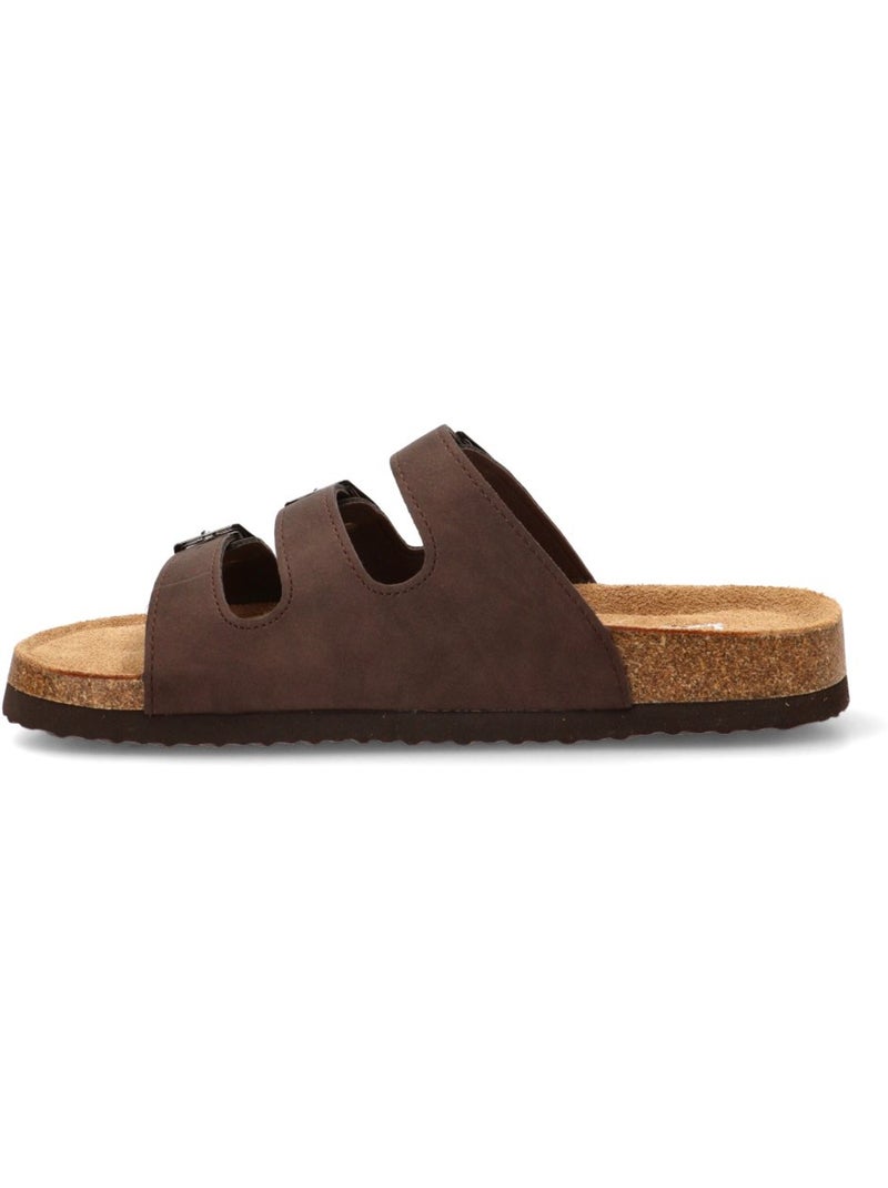 Sandalia Diario Mujer Suela Plana - Etika Marrón chocolate - Kiabi