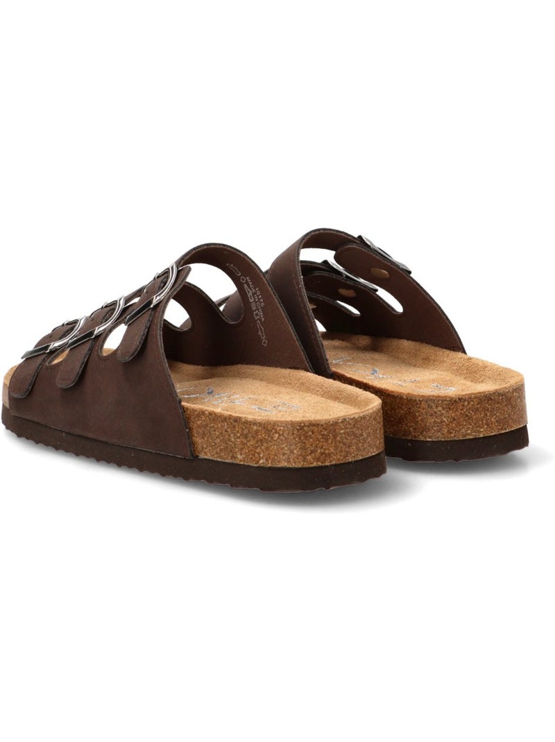 Sandalia Diario Mujer Suela Plana - Etika Marrón chocolate - Kiabi