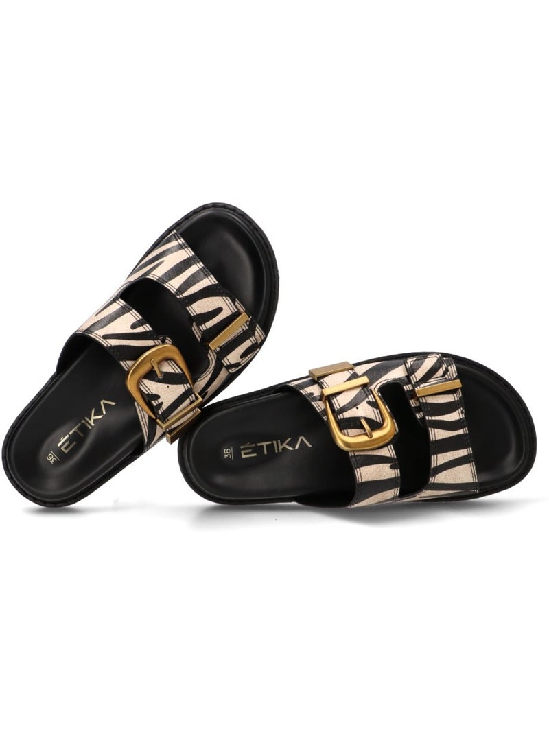 Sandalia Diario Mujer Suela Plana - Etika Multicolor - Kiabi