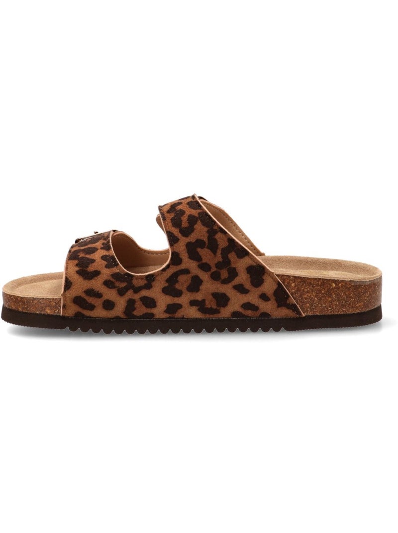 Sandalia Diario Mujer Suela Plana - Etika Negro Dorado - Kiabi