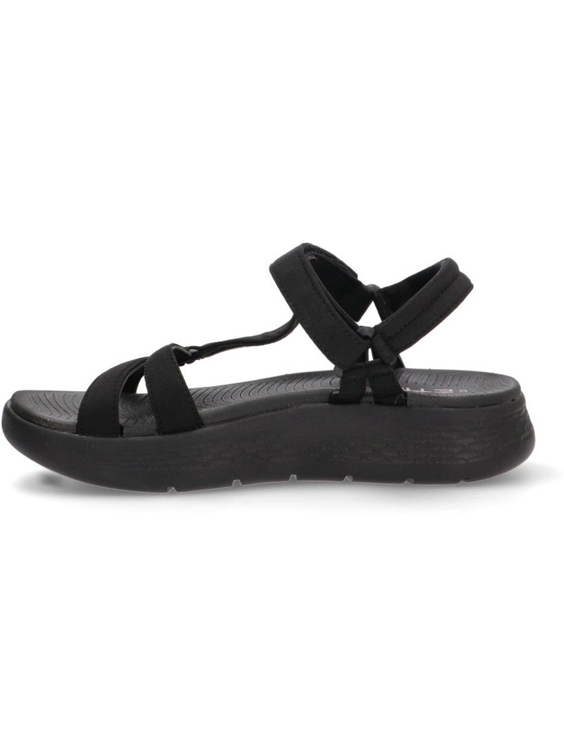 Sandalia Diario Mujer Suela Plana - Etika Negro - Kiabi