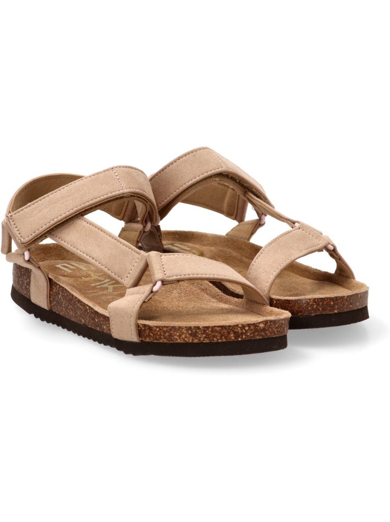 Sandalia Diario Mujer Suela Plana - Etika Taupe - Kiabi