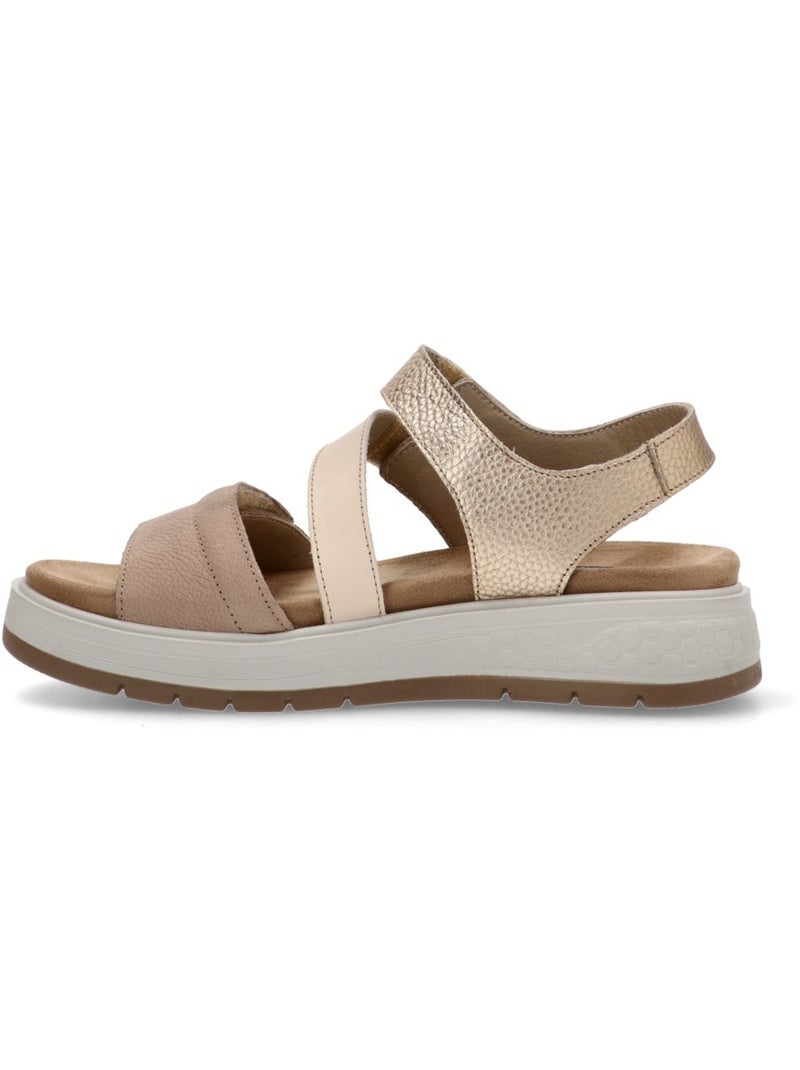 Sandalia Diario Mujer Suela Plana - Fluchos Taupe - Kiabi