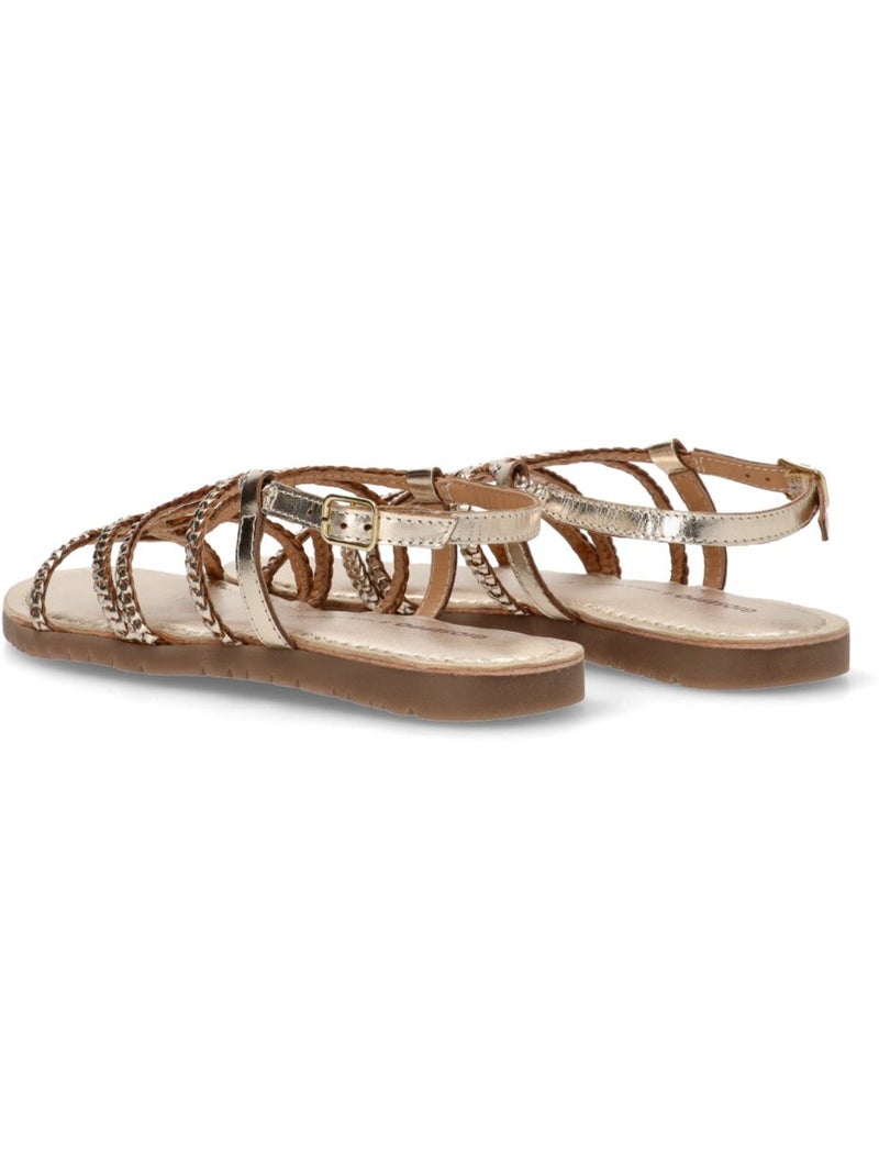 Sandalia Diario Mujer Suela Plana - Gioseppo Beige/Blanco perlado/Platino - Kiabi
