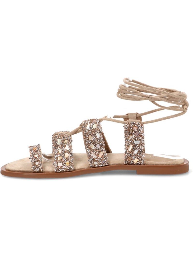 Sandalia Diario Mujer Suela Plana - Ideal Shoes Beige - Kiabi