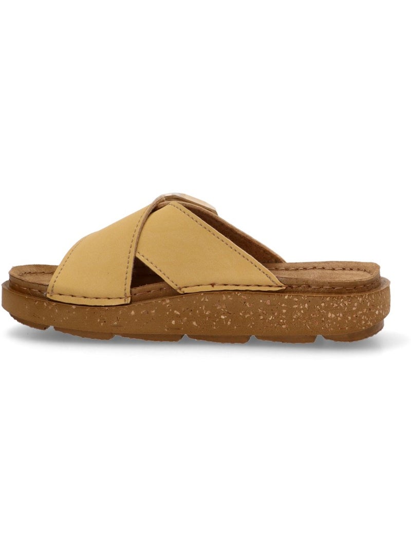 Sandalia Diario Mujer Suela Plana - Luna Collection Amarillo - Kiabi
