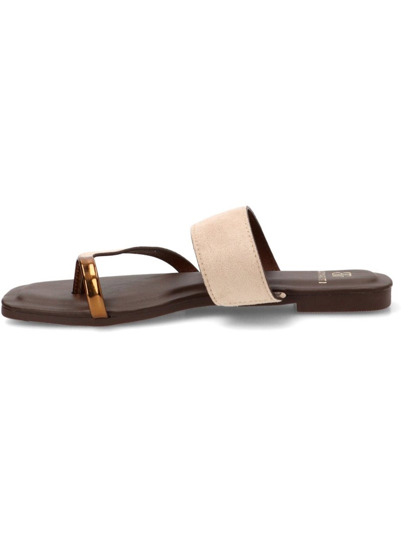 Sandalia Diario Mujer Suela Plana - Luna Collection Beige - Kiabi
