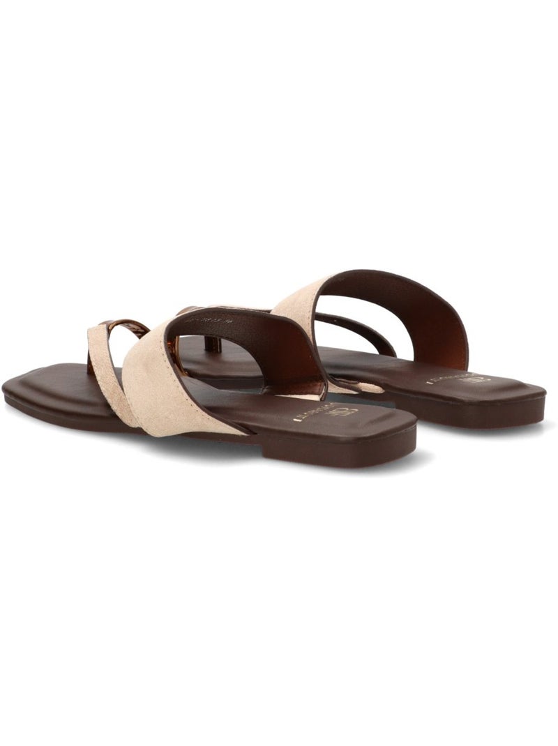 Sandalia Diario Mujer Suela Plana - Luna Collection Beige - Kiabi
