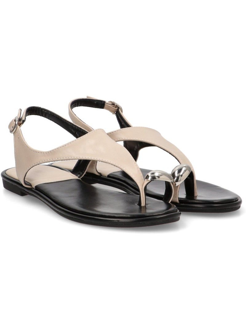 Sandalia Diario Mujer Suela Plana - Luna Collection Beige - Kiabi