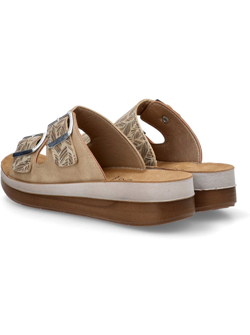 Sandalia Diario Mujer Suela Plana - Luna Collection Beige - Kiabi