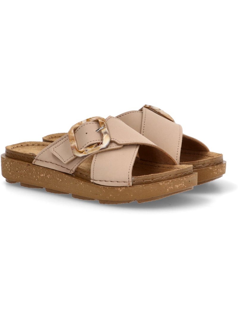 Sandalia Diario Mujer Suela Plana - Luna Collection Beige - Kiabi