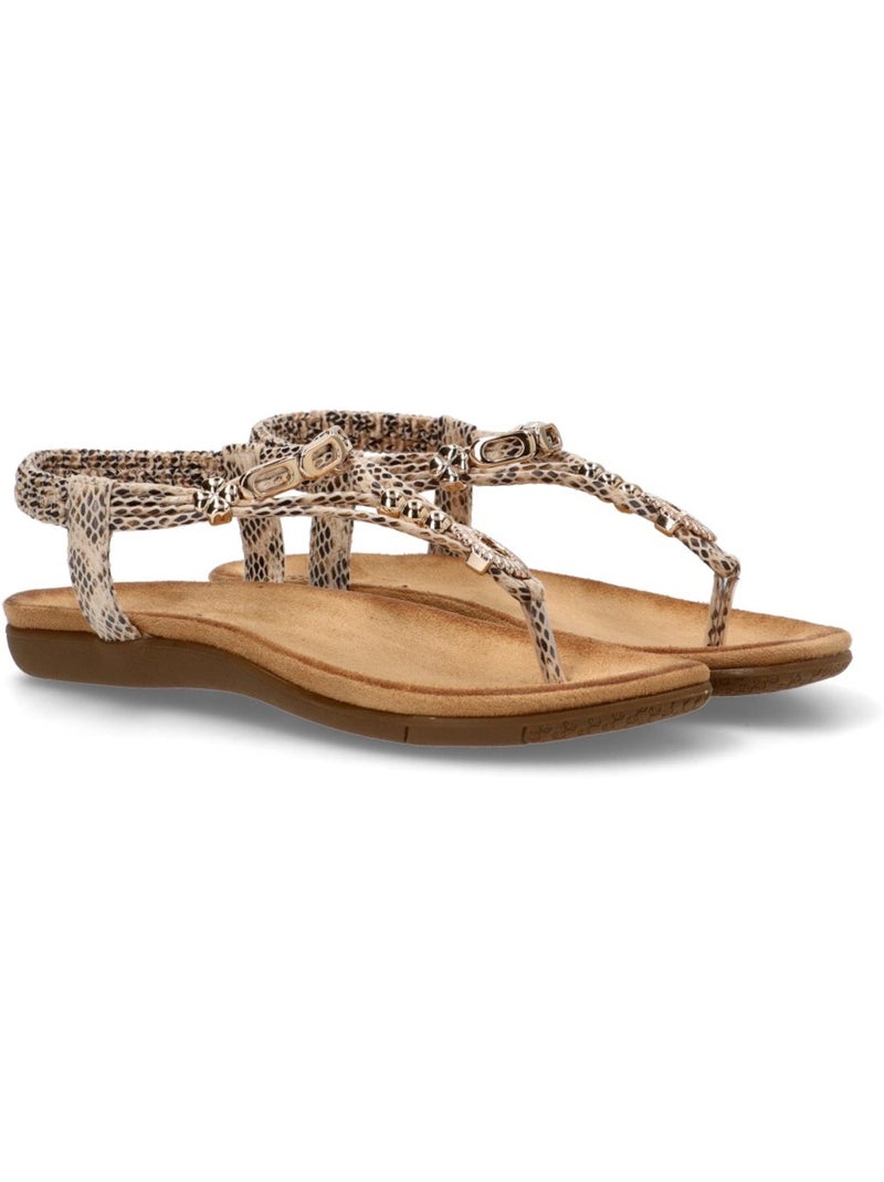 Sandalia Diario Mujer Suela Plana - Luna Collection Beige - Kiabi