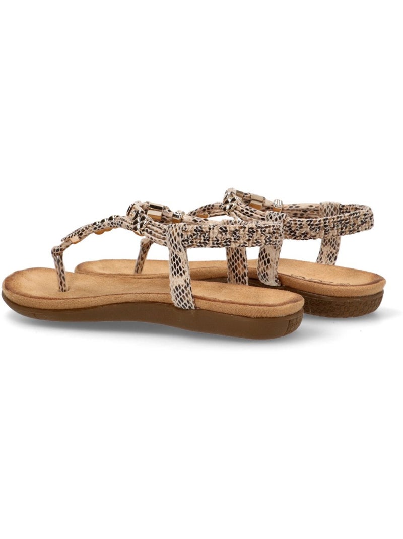 Sandalia Diario Mujer Suela Plana - Luna Collection Beige - Kiabi