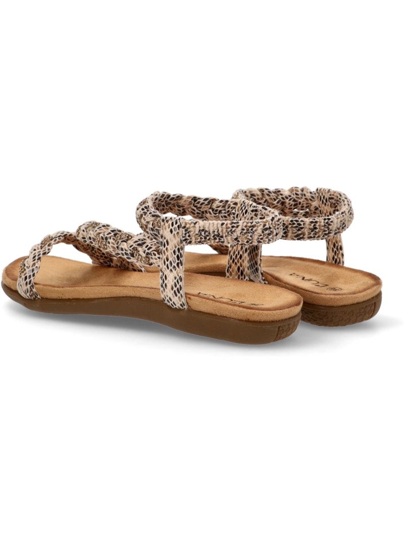 Sandalia Diario Mujer Suela Plana - Luna Collection Beige - Kiabi