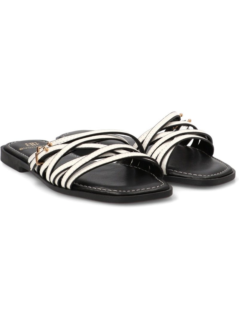 Sandalia Diario Mujer Suela Plana - Luna Collection Blanco - Kiabi