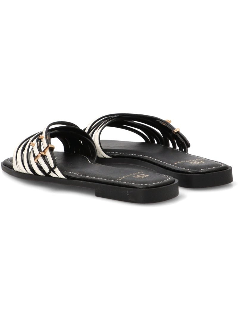 Sandalia Diario Mujer Suela Plana - Luna Collection Blanco - Kiabi