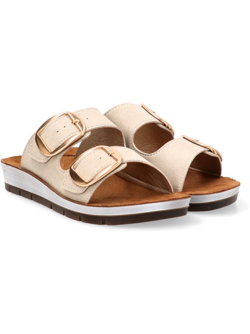 Sandalia Diario Mujer Suela Plana - Luna Collection Blanco - Kiabi
