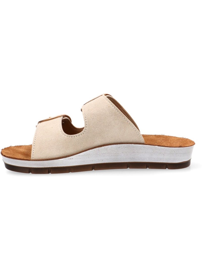 Sandalia Diario Mujer Suela Plana - Luna Collection Blanco - Kiabi