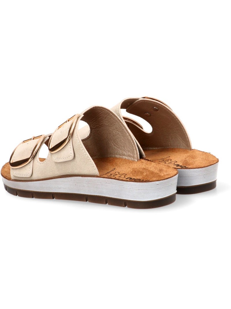Sandalia Diario Mujer Suela Plana - Luna Collection Blanco - Kiabi