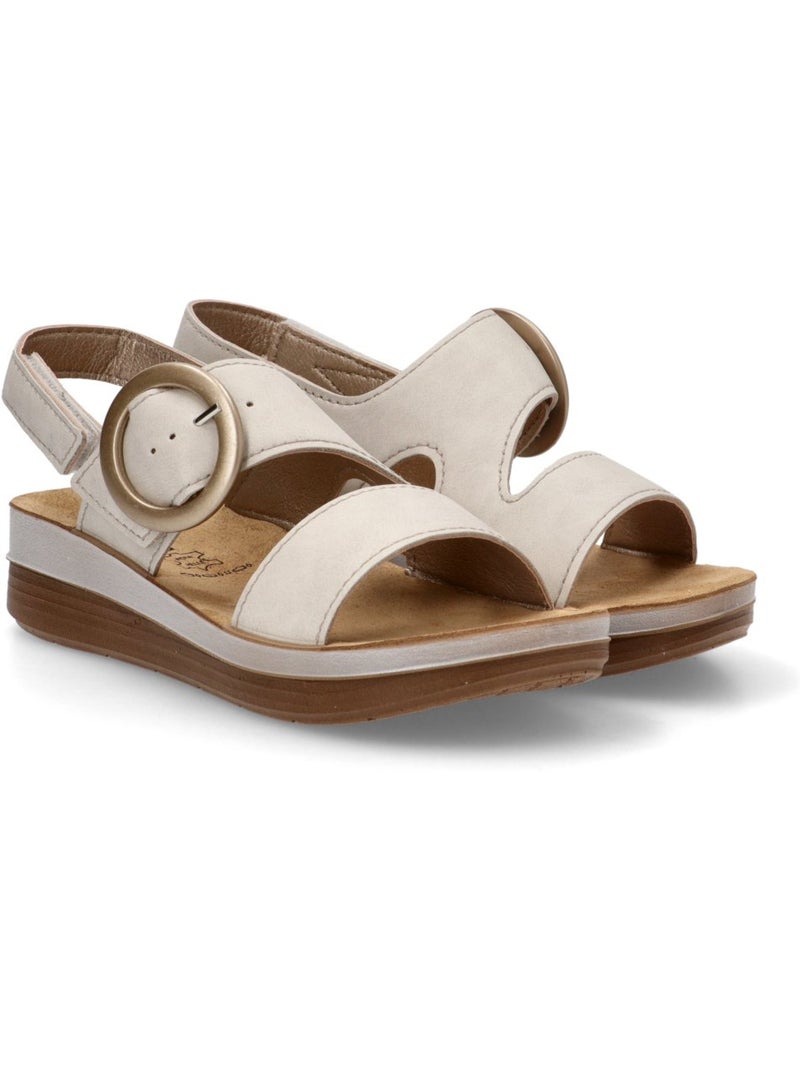 Sandalia Diario Mujer Suela Plana - Luna Collection Blanco - Kiabi