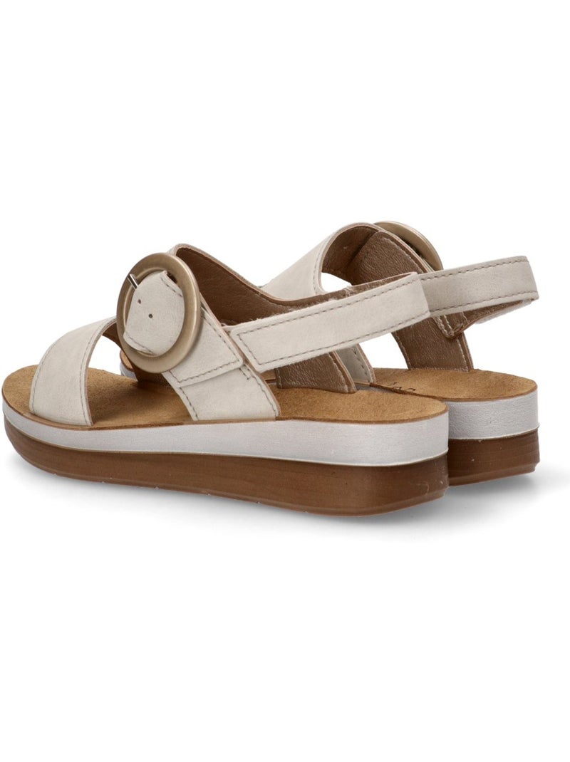 Sandalia Diario Mujer Suela Plana - Luna Collection Blanco - Kiabi