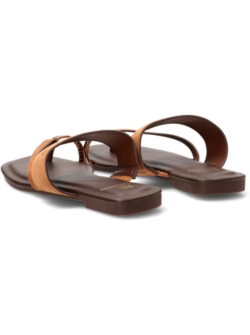 Sandalia Diario Mujer Suela Plana - Luna Collection Camel - Kiabi