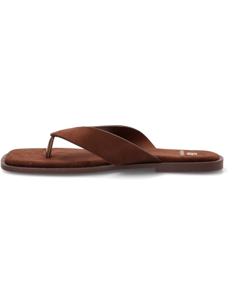 Sandalia Diario Mujer Suela Plana - Luna Collection Marrón capuchino - Kiabi